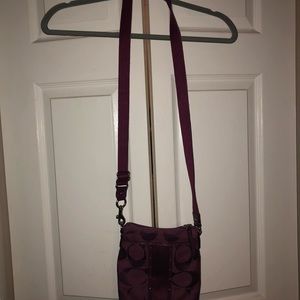 Purple coach cross body